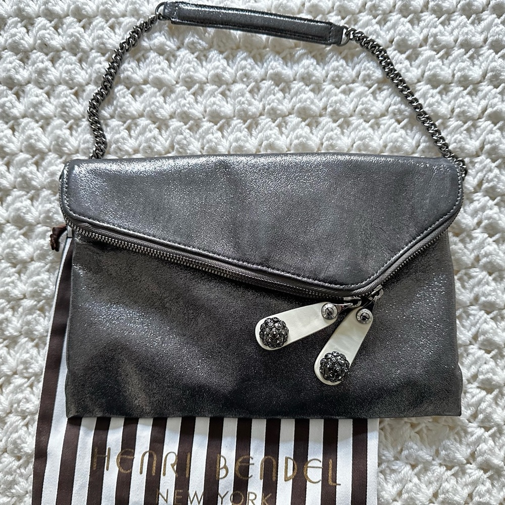 Henri Bendel Bags | Clutch | Metalic Grey